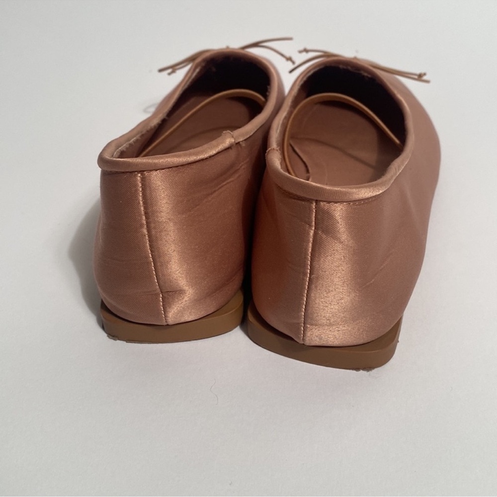 ZARA Peach Pink Satin Maryjane Ballet Flats with BOW! 40, 9 9.5 - Picture 4 of 6